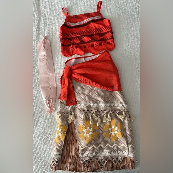 Disney: Girls Moana Dress (Costume)- Size 13-14 - Picture 2 of 16